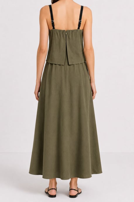 Ärmelloses A-Linien-Maxikleid mit quadratischem Ausschnitt - Image 5