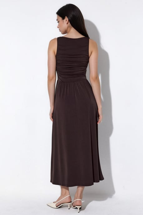 Maxi A-Linien Kleid mit Bootsausschnitt - Image 3