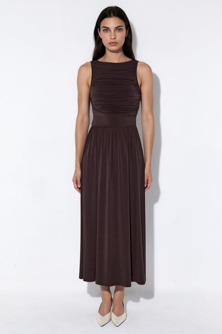 Maxi A-Linien Kleid mit Bootsausschnitt - Image 6