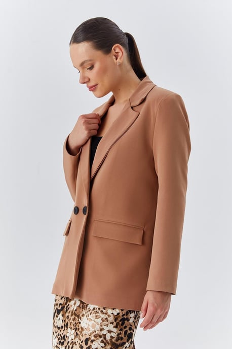Langer Blazer aus Kunstleder - Image 2