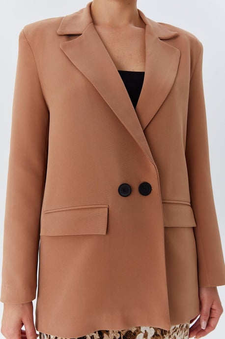 Langer Blazer aus Kunstleder - Image 3