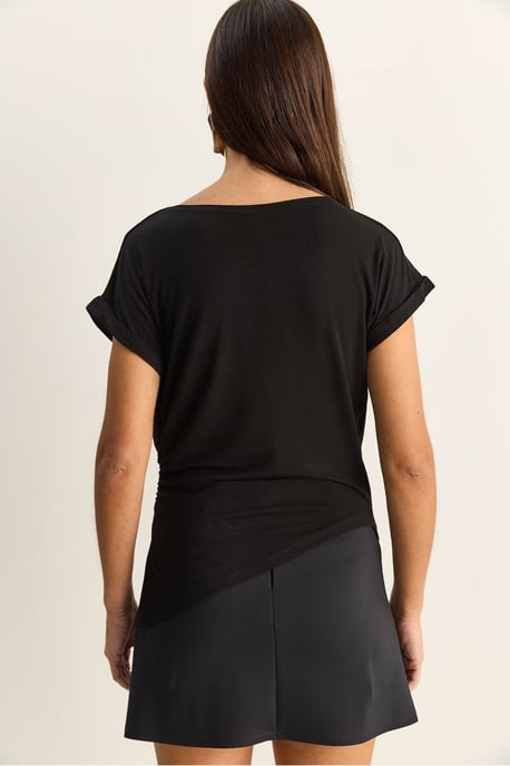 Drapierte Bluse mit Kapuzenkragen - Image 6