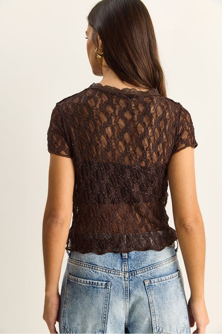 Spitzen-Crewneck-Bluse - Image 6