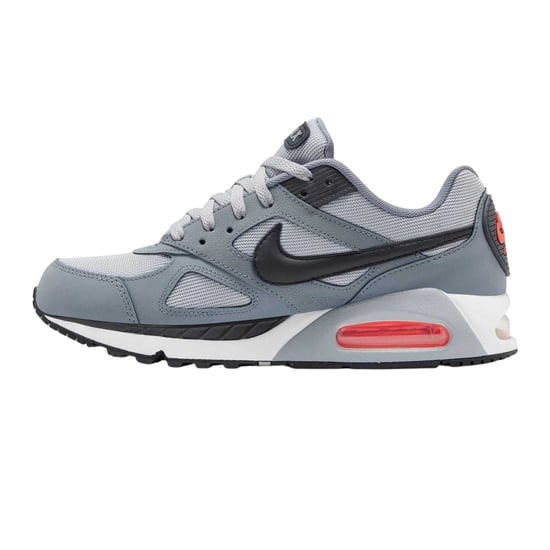 Nike - "Air Max" Sneaker für Herren, Leder (Grau/Schwarz/Rot) - Image 3