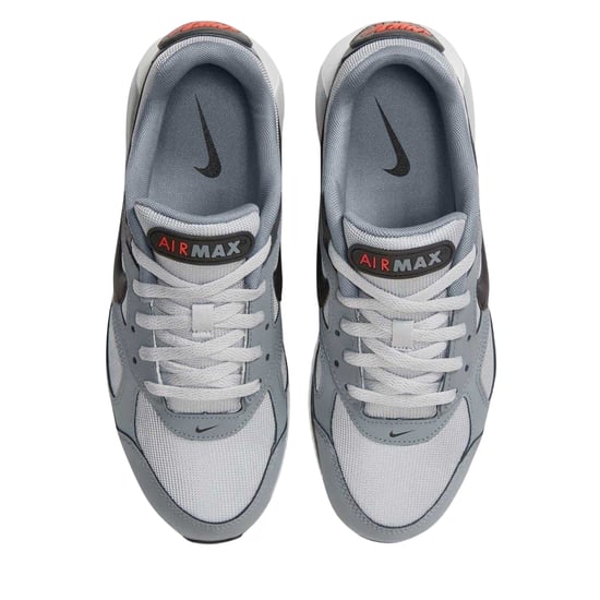 Nike - "Air Max" Sneaker für Herren, Leder (Grau/Schwarz/Rot) - Image 4