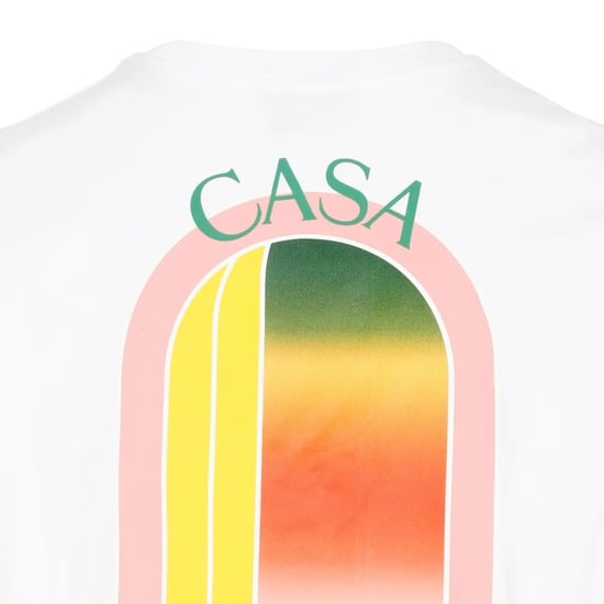 Casablanca Gradient Bogenlogo Bedrucktes T-Shirt in Weiß - Image 5