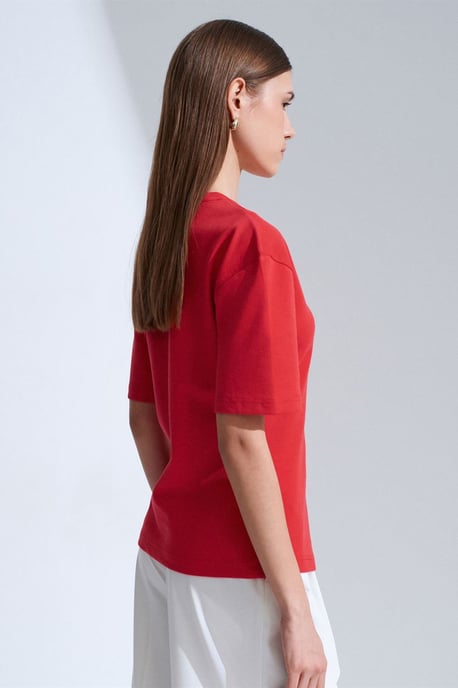 Damen Rundhals Kurzarm Jersey T-Shirt - Image 2