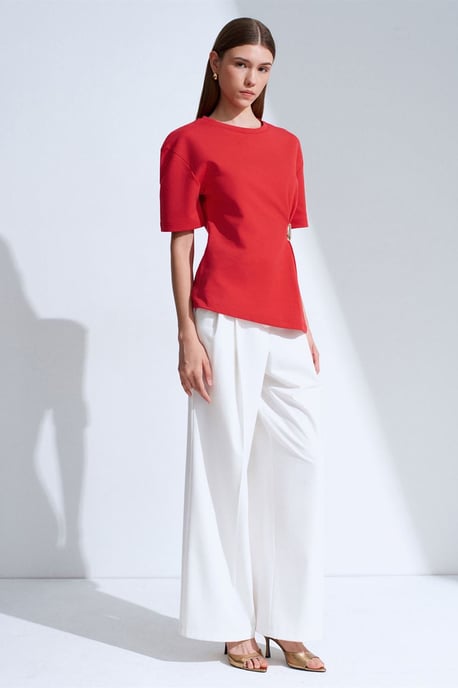 Damen Rundhals Kurzarm Jersey T-Shirt - Image 3