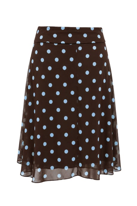 Hoch-taillierter Polka Dot Tüll Midi-Rock - Image 3