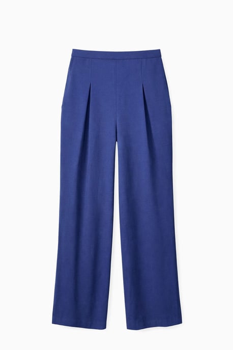 Damen Hochtaillierte Weite Crepe-Hosen - Image 1