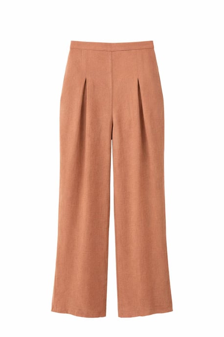 Damen Hoch-taillierte Weite Crepe-Hosen - Image 1