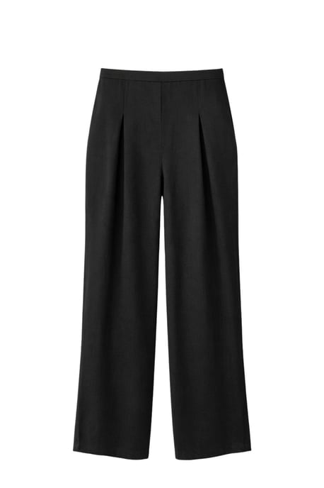 Damen Hochgeschnittene Weite Crepe-Hosen - Image 1