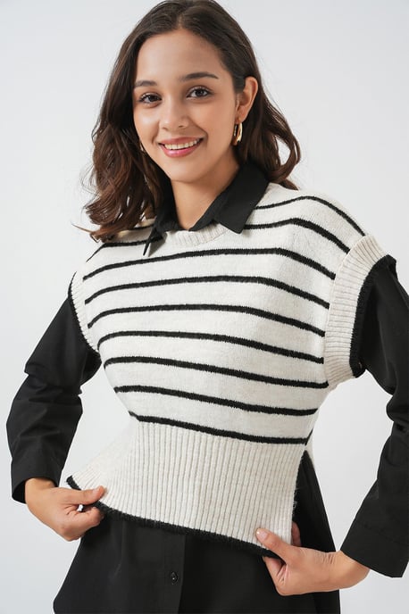 Gestreiftes Strick-Weste - Image 3