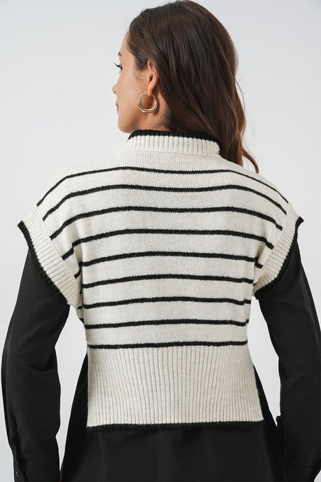 Gestreiftes Strick-Weste - Image 6