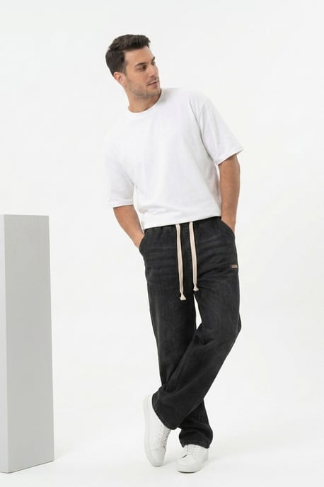 Elastische Denim-Hose mit Gummizug - Image 3