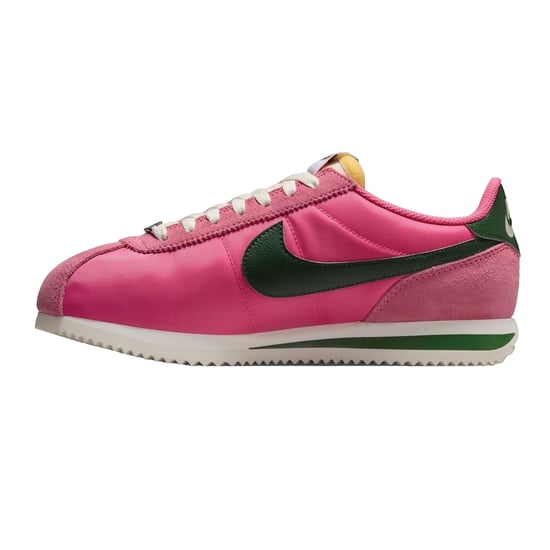 Nike - "Cortez" Sneaker für Damen, Wildleder (Pink/Grün) - Image 3