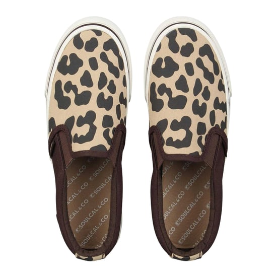 SoulCal - Leo-Muster Sneaker für Damen, Canvas, Zum Anschlüpfen (Braun) - Image 3