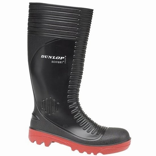 Dunlop Acifort A252931 Herren Sicherheitsgummistiefel / Gummistiefel (Schwarz) - Image 1