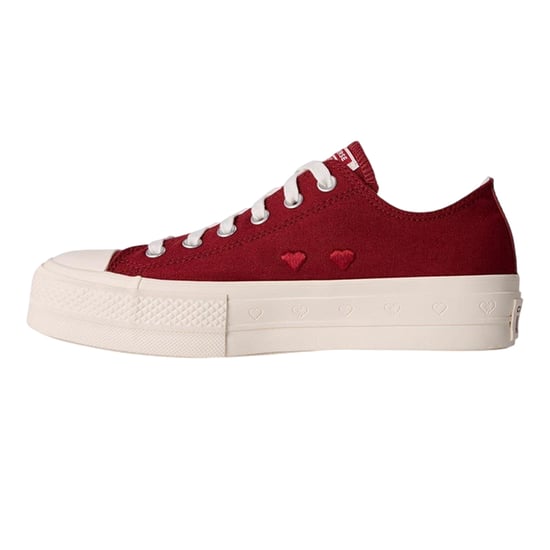 Converse - "Chuck Taylor" Schuhe mit Plattform-Sohlen für Damen, Canvas (Rot) - Image 2