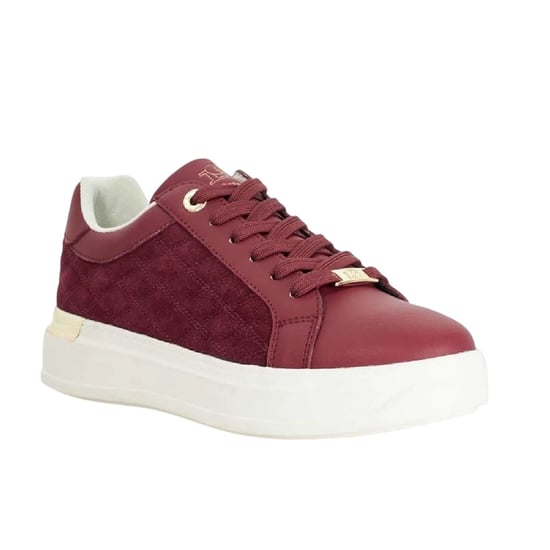 Dune London - "Elba" Sneaker für Damen, Wildleder, Plattform-Absatz (Burgunderrot) - Image 3