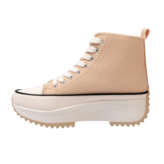 Firetrap - High Top Turnschuhe für Damen, Plattform-Absatz (Beige) - Image 2
