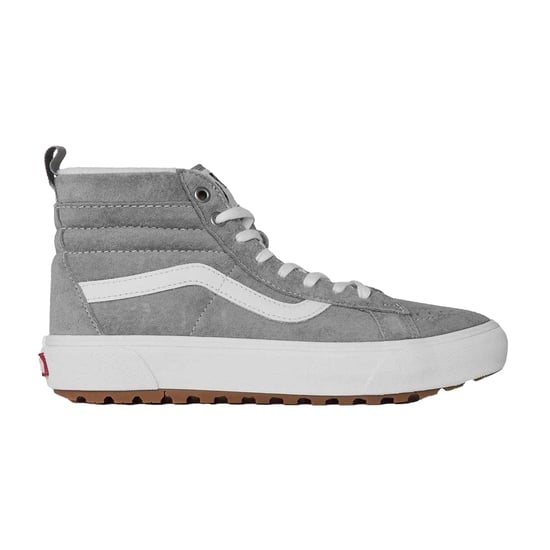Vans - Seitenstreifen High Top Turnschuhe für Damen, Wildleder, Hoch geschnitten, Plattform-Absatz (Nieselgrau) - Image 1