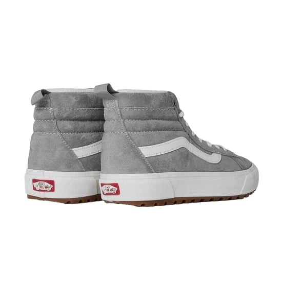 Vans - Seitenstreifen High Top Turnschuhe für Damen, Wildleder, Hoch geschnitten, Plattform-Absatz (Nieselgrau) - Image 2