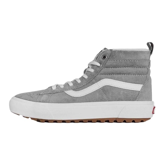 Vans - Seitenstreifen High Top Turnschuhe für Damen, Wildleder, Hoch geschnitten, Plattform-Absatz (Nieselgrau) - Image 3