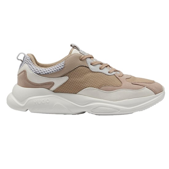 Hugo - "Leon" Sneaker für Herren, Netzmaterial (Mittelbeige) - Image 1