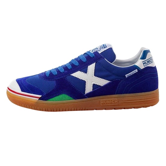 Munich - "Gresca" mit Unterschriften Hallenfußballschuhe für Herren, Verstärkte Zehe (Blau/Weiß) - Image 2