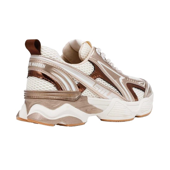 Steve Madden - Strass Sneaker für Damen, Netzmaterial, Grob flach (Gold) - Image 2