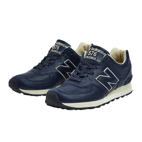 New Balance - "576" Sneaker für Damen, Leder, Niedrig geschnitten (Flugkapitänblau) - Image 3