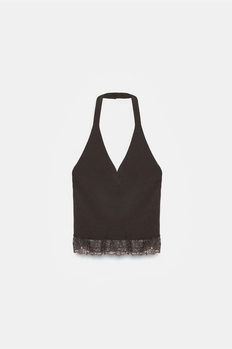 Ärmellose Ripp-Halterbluse - Image 5