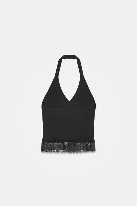 Ärmellose Rippen-Halterbluse - Image 6