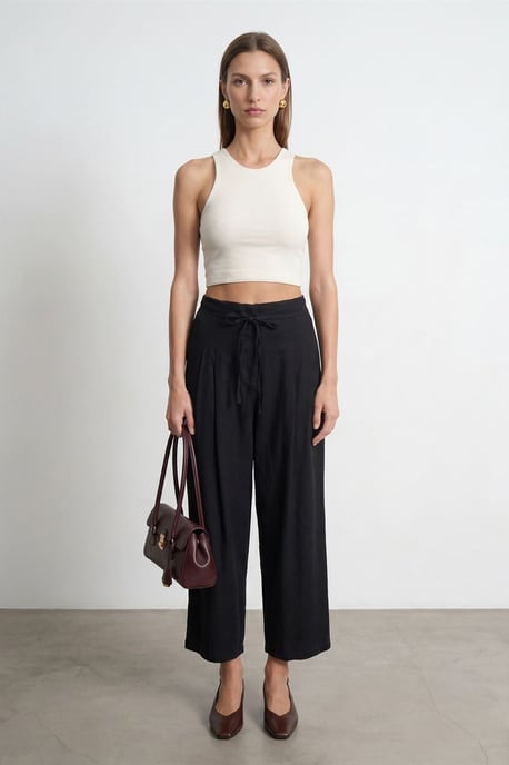 Rippenshirt ohne Ärmel mit cropped Schnitt - Image 4