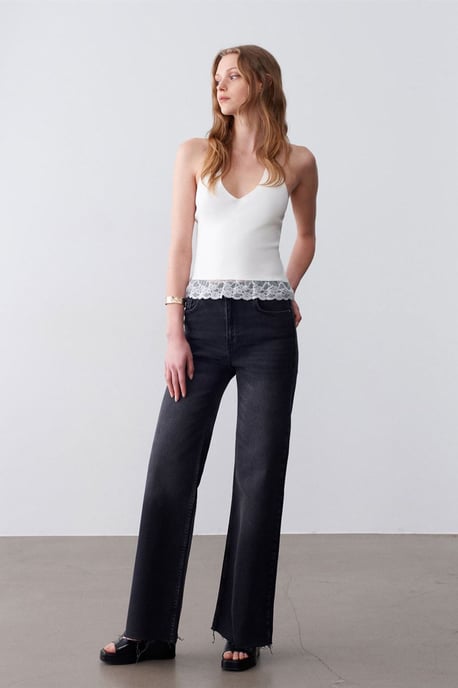 Ärmellose Ripp-Haltertops-Bluse - Image 4