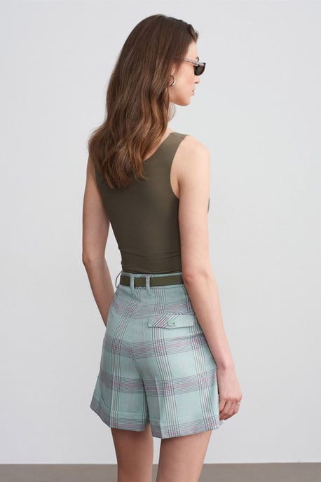 Taillierte ärmellose Baumwollmischung Cami-Bluse - Image 3