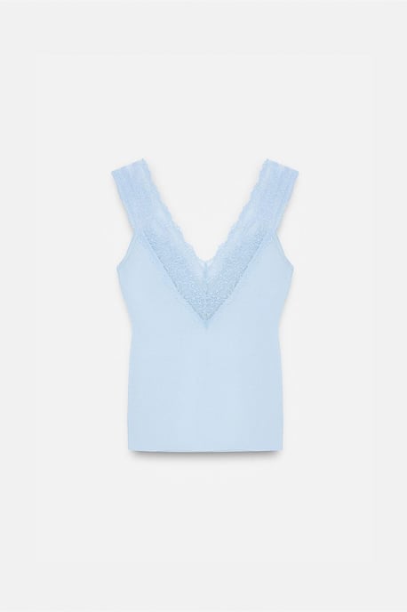 Taillierte ärmellose Spitzenbluse - Image 6