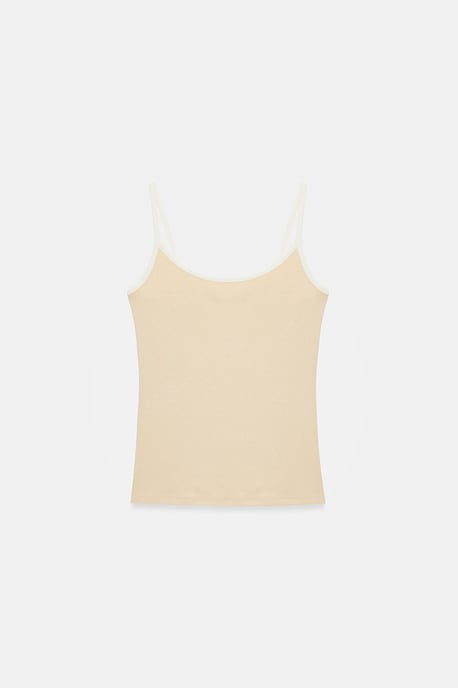 Farbblock Ripp-Ärmellose Bluse - Image 5