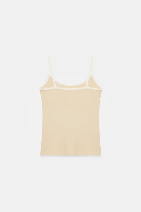 Farbblock Ripp-Ärmellose Bluse - Image 6