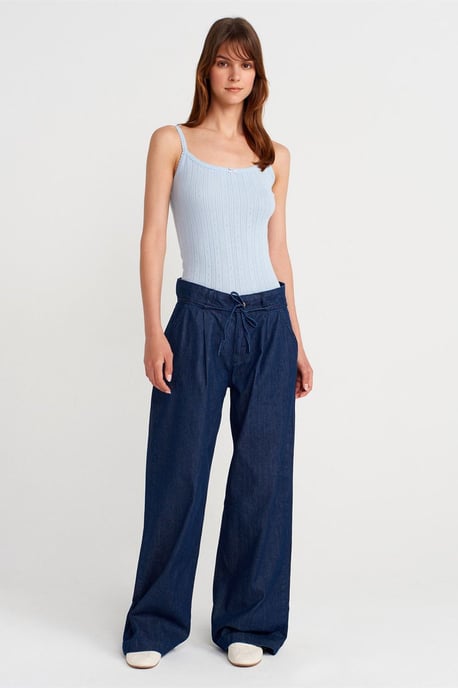 Slim Fit Rippstrick-Baumwoll-Cami-Top - Image 4