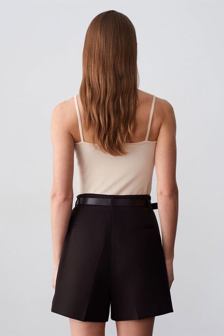 Figurbetonte ärmellose Bluse mit Quadrat-Ausschnitt - Image 2