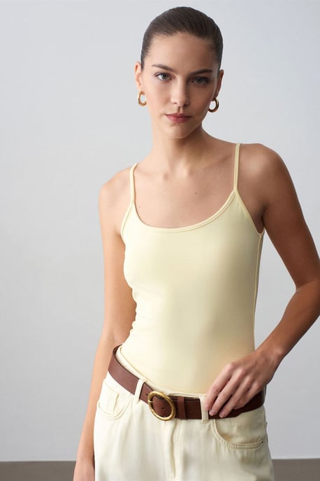 Schlanke Passform ärmellose Cami-Bluse - Image 1