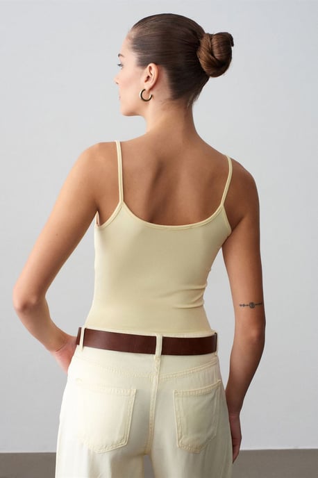 Schlanke Passform ärmellose Cami-Bluse - Image 2