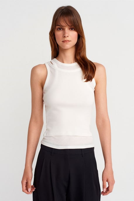 Baumwoll-Ripp-Crop-Cami - Image 1