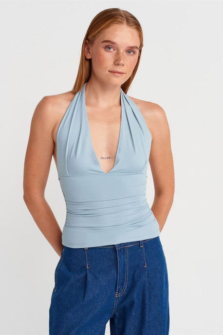 Taillierte Halsband-Bluse - Image 1
