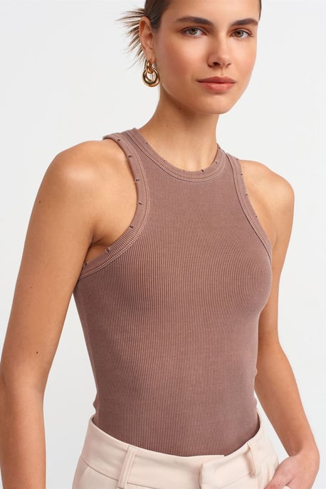 Ärmellose Rippstrickbluse - Image 4