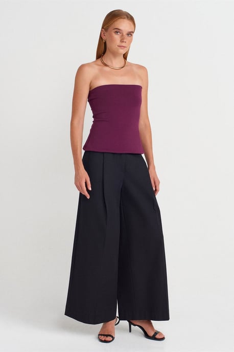 Trägerlose Slim-Fit Bandeau-Bluse - Image 4