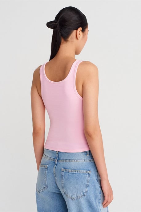 Geripptes Baumwollmischung-Crop-Top - Image 2