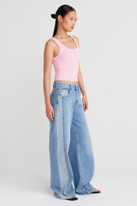 Geripptes Baumwollmischung-Crop-Top - Image 3